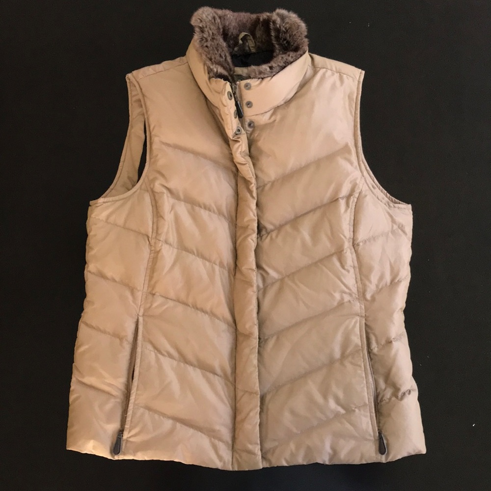 Eddie Bauer premium down filled tan vest